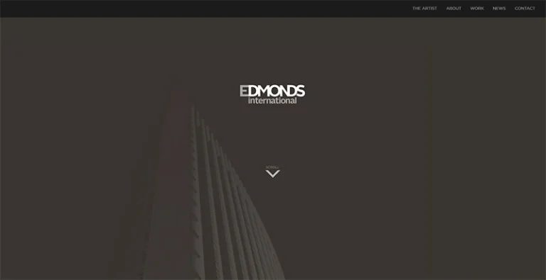 Captura del sitio www.edmondsinternational.com del arquitecto Michael Edmonds